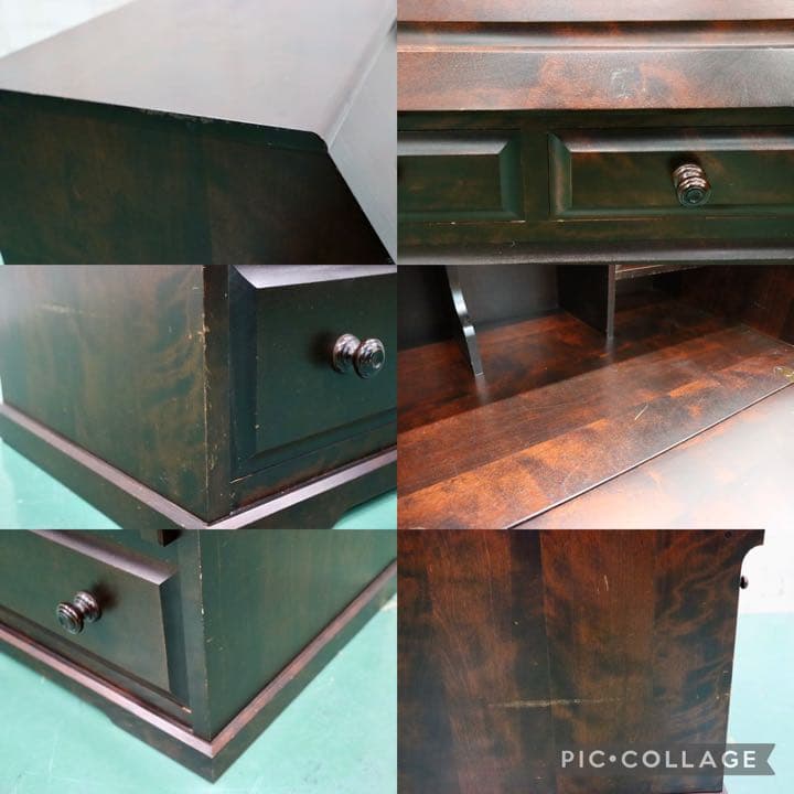 GMFS203○北海道民芸家具 ライティングビューロー デスク 学習机 書斎机