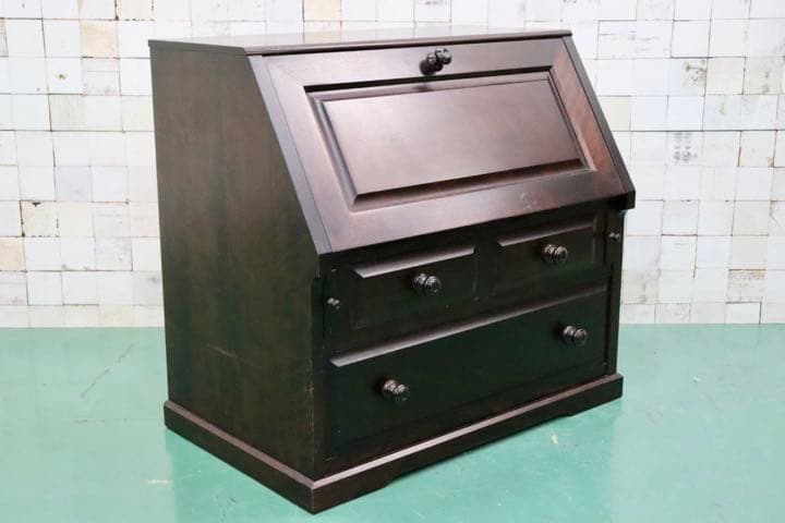 GMFS203○北海道民芸家具 ライティングビューロー デスク 学習机 書斎机