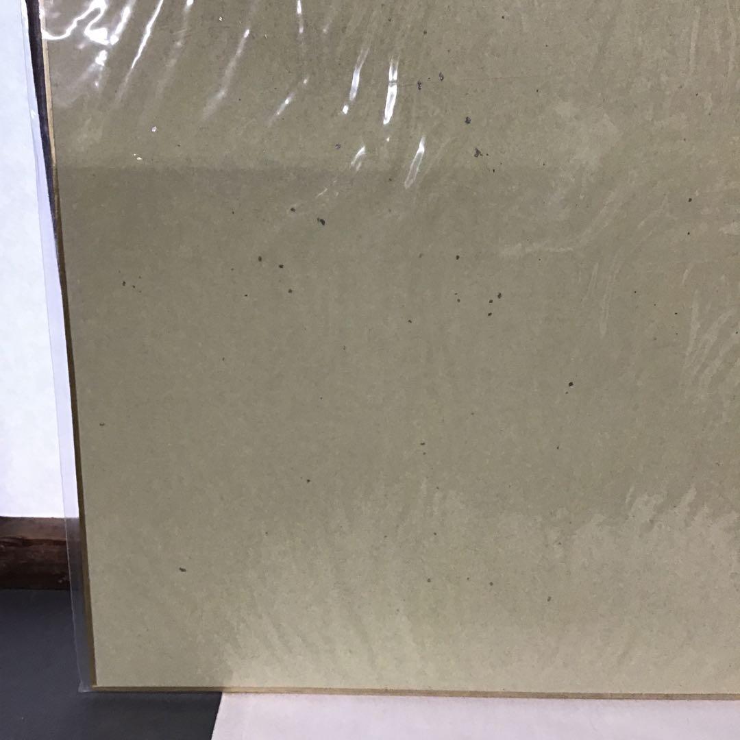 アンティーク　色紙　「福寿」　作者名あり　自作色紙たとう付き　S215SS