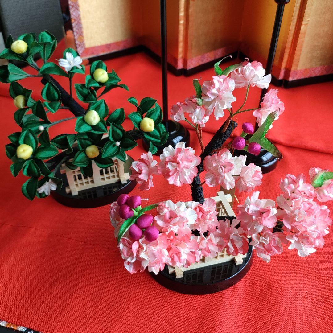 雛道具　雪洞コードレス(高さ33cm)桜橘　穂花 25号(高さ約18cm) 木製