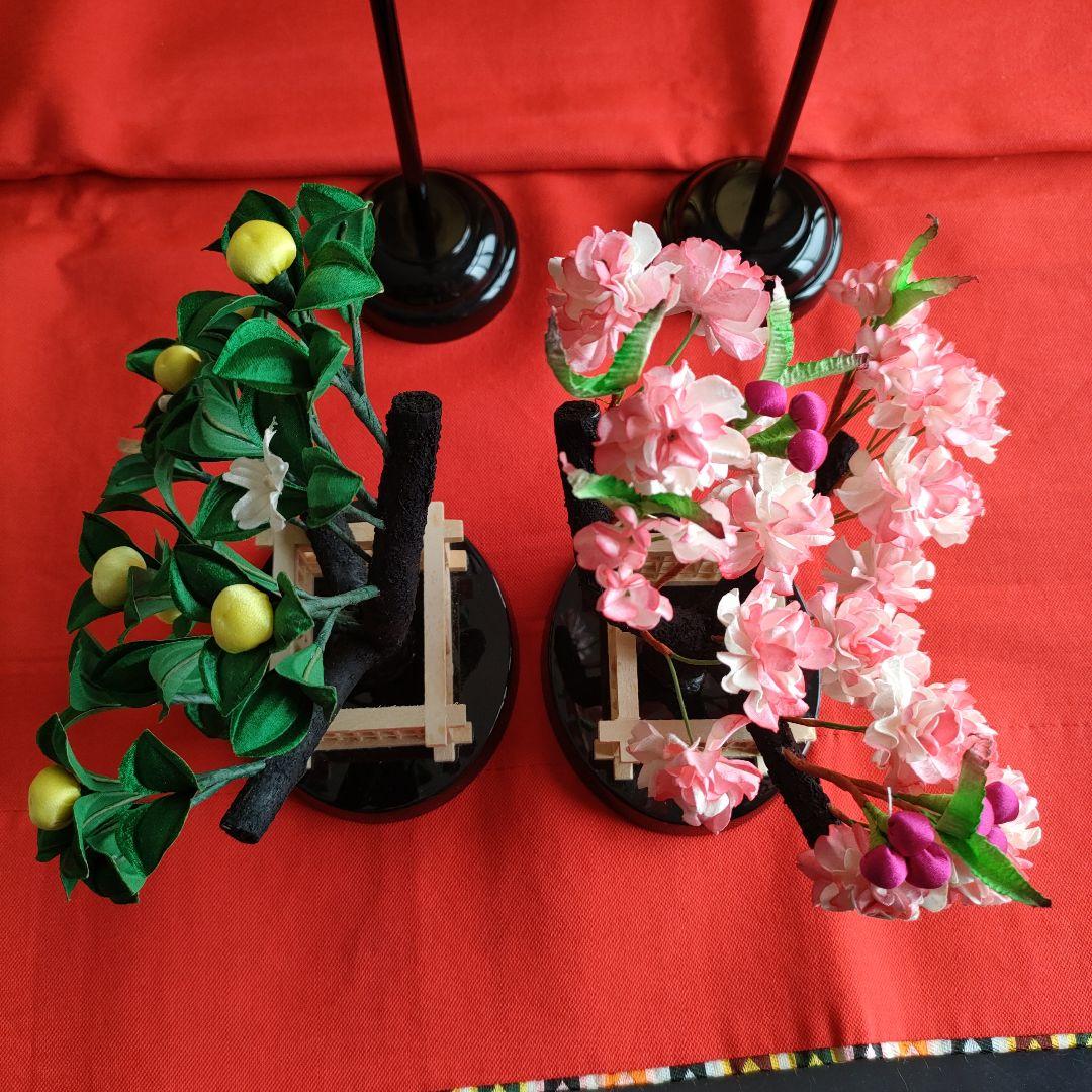 雛道具　雪洞コードレス(高さ33cm)桜橘　穂花 25号(高さ約18cm) 木製