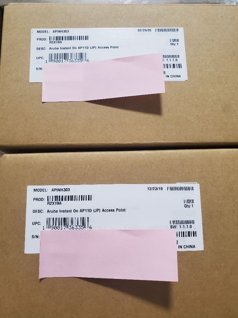 【未使用品】Aruba Instant On 無線アクセスポイント ２台セット