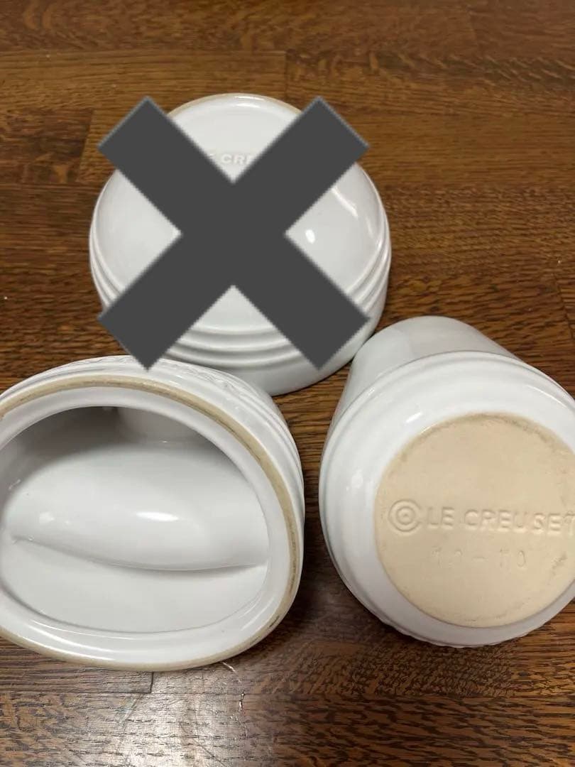 最終価格　LE CREUSET ホワイト　レードル&リッドスタンド　ライスボウル