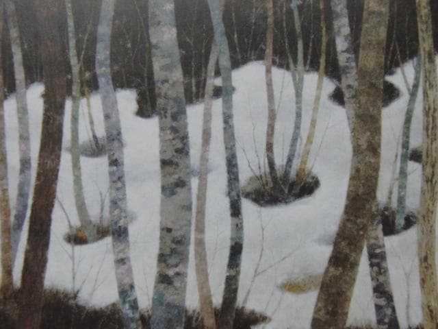 曲子明良、【浅春】、希少な額装用画集画、新品高級額 額装付、状態良好