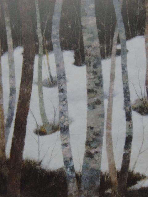 曲子明良、【浅春】、希少な額装用画集画、新品高級額 額装付、状態良好