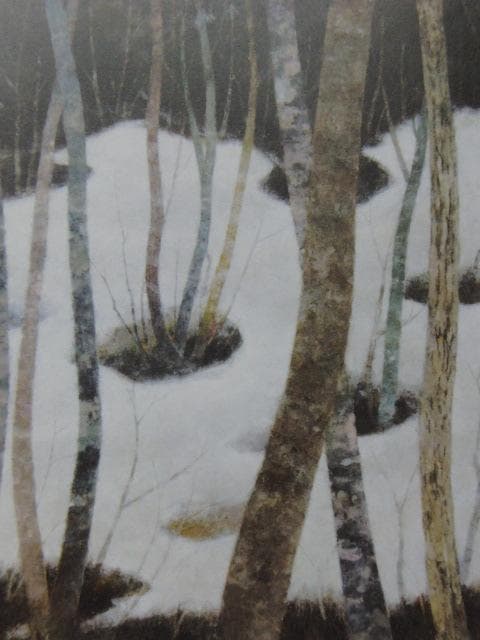 曲子明良、【浅春】、希少な額装用画集画、新品高級額 額装付、状態良好