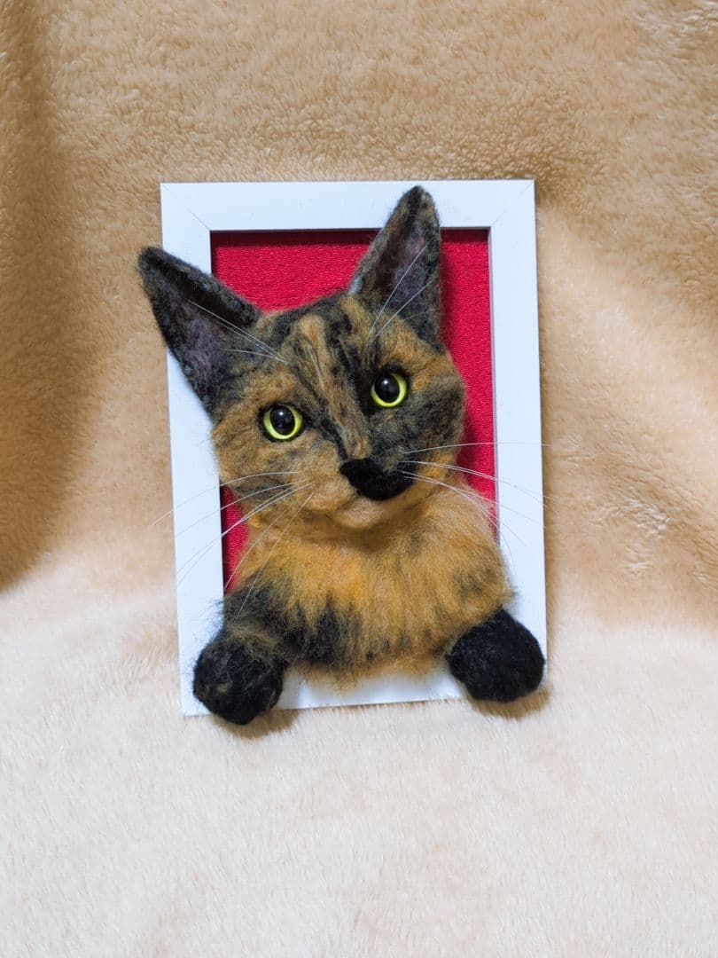 羊毛フェルト猫　【としーん】