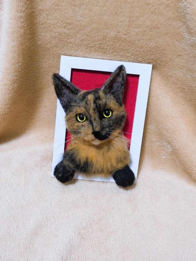 羊毛フェルト猫　【としーん】