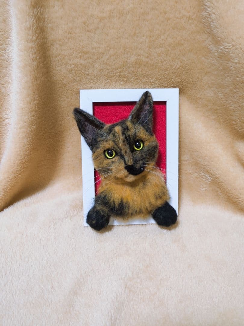 羊毛フェルト猫　【としーん】