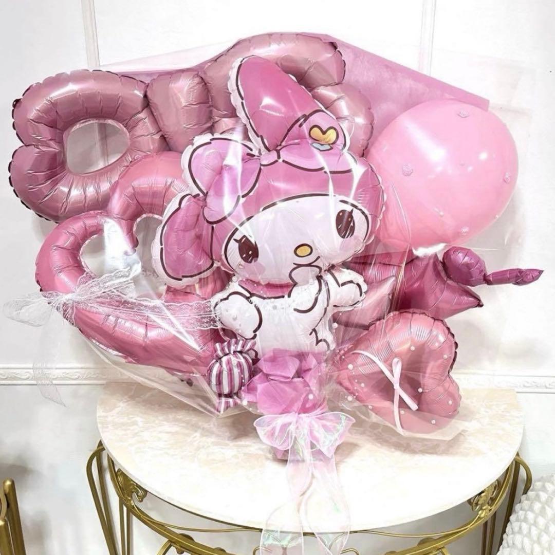 にゃん^._.^マイメロバルーンブーケ