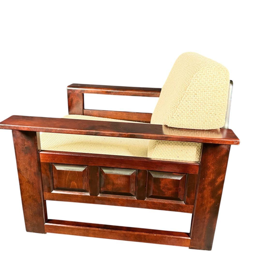 HR735 北海道民芸家具　シングルソファ　1人掛けソファ