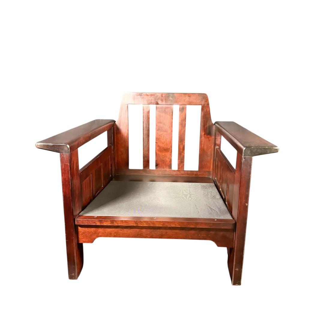 HR735 北海道民芸家具　シングルソファ　1人掛けソファ