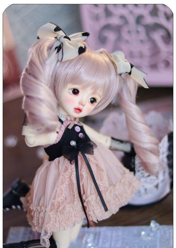 AX604 BJD 1/3 人形 ドール ウィッグ カツラ 耐熱 ハンドメイド