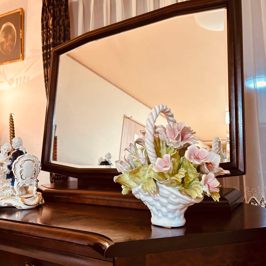 9月14日迄の出品　北海道民芸家具 ドレッサー 鏡台 アンティーク チェスト