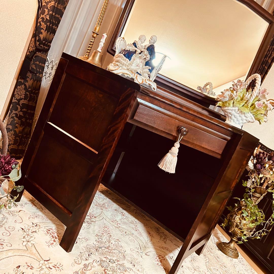 9月14日迄の出品　北海道民芸家具 ドレッサー 鏡台 アンティーク チェスト