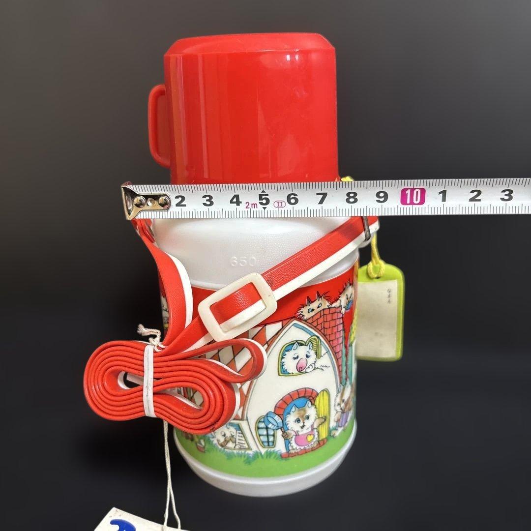 猫イラスト 細川知栄子 レトロ 未使用ニッポン水筒 漫画水筒　円筒