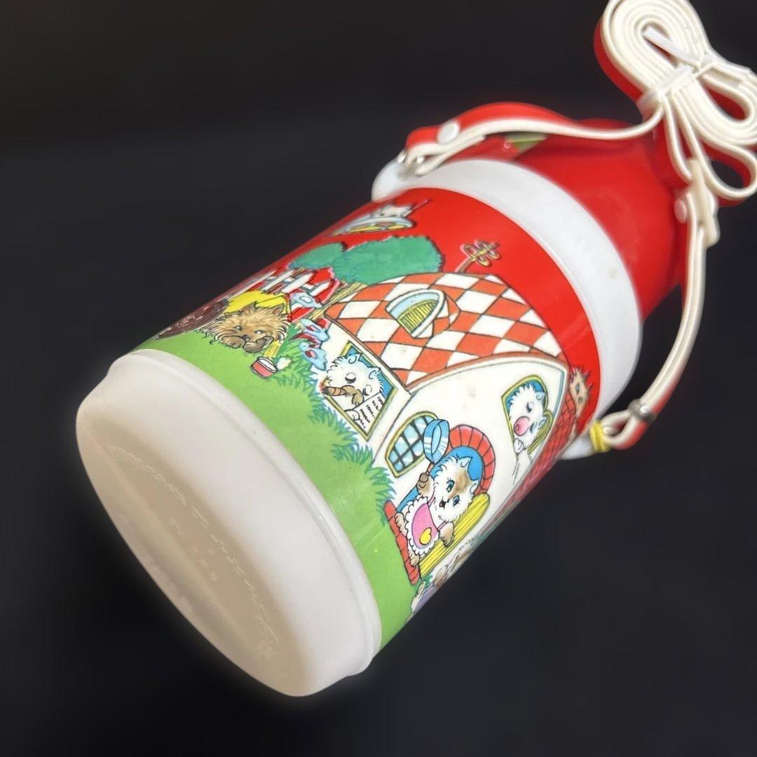 猫イラスト 細川知栄子 レトロ 未使用ニッポン水筒 漫画水筒　円筒