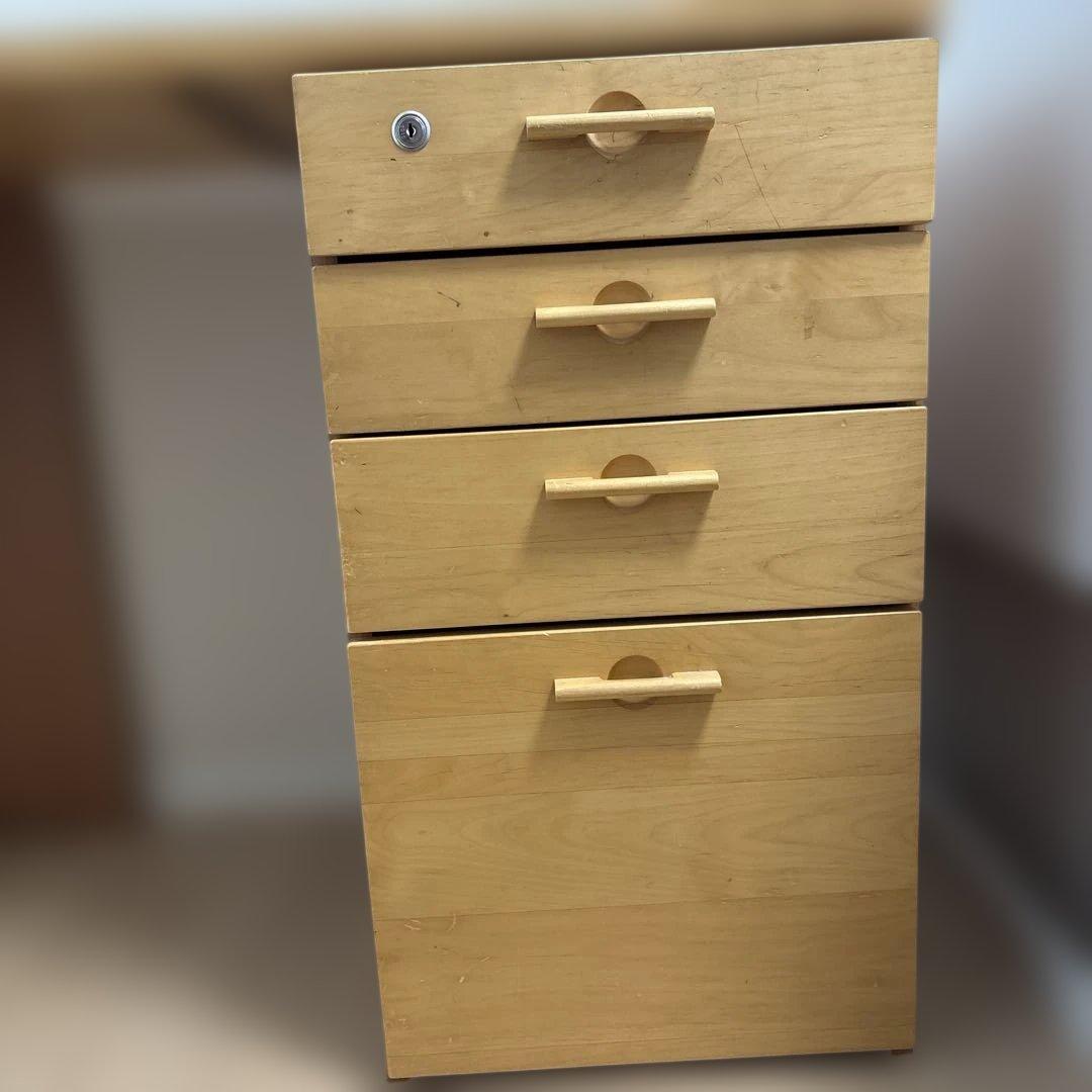 イトーキ/ナチュラルウッド シンプルデスク 4引き出し