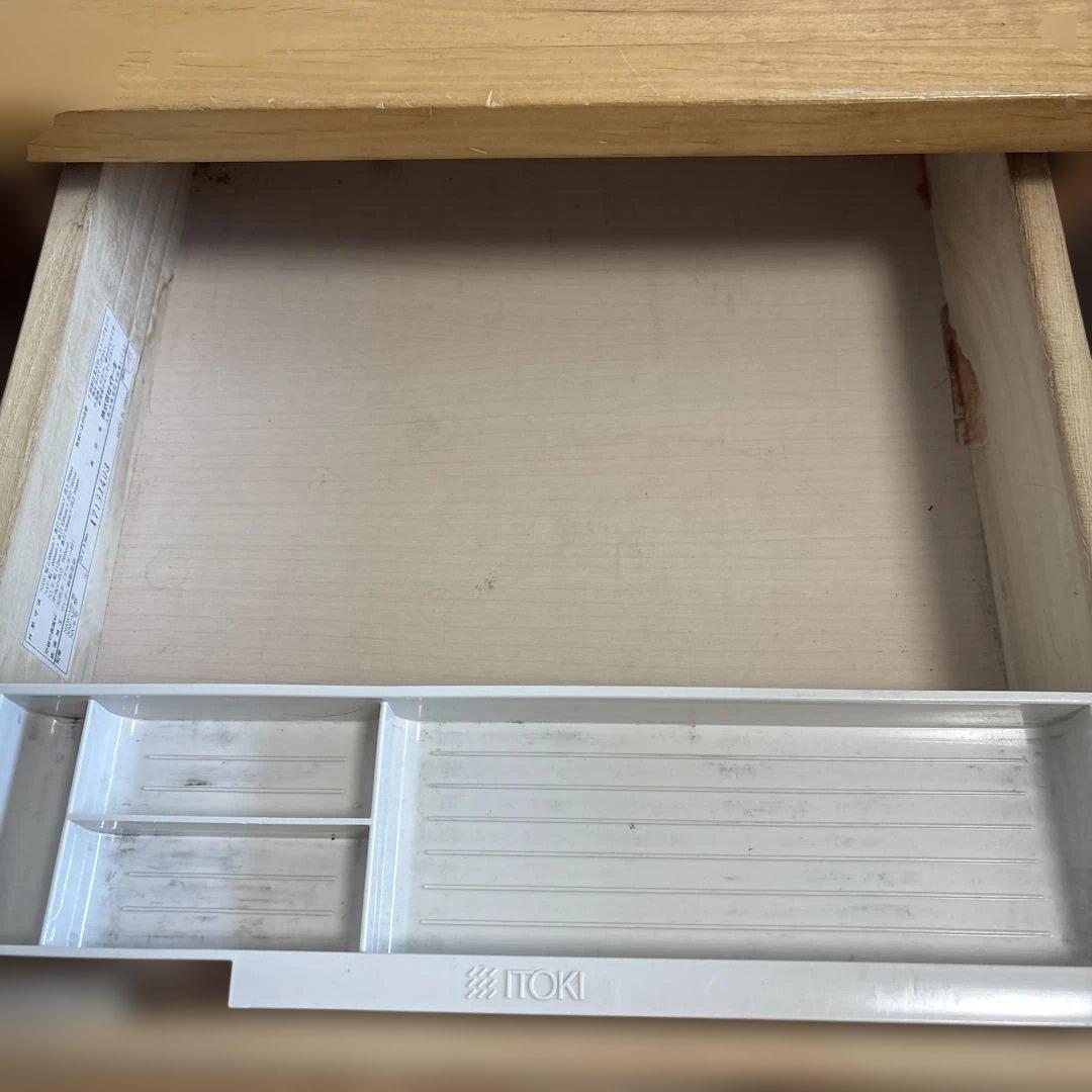 イトーキ/ナチュラルウッド シンプルデスク 4引き出し