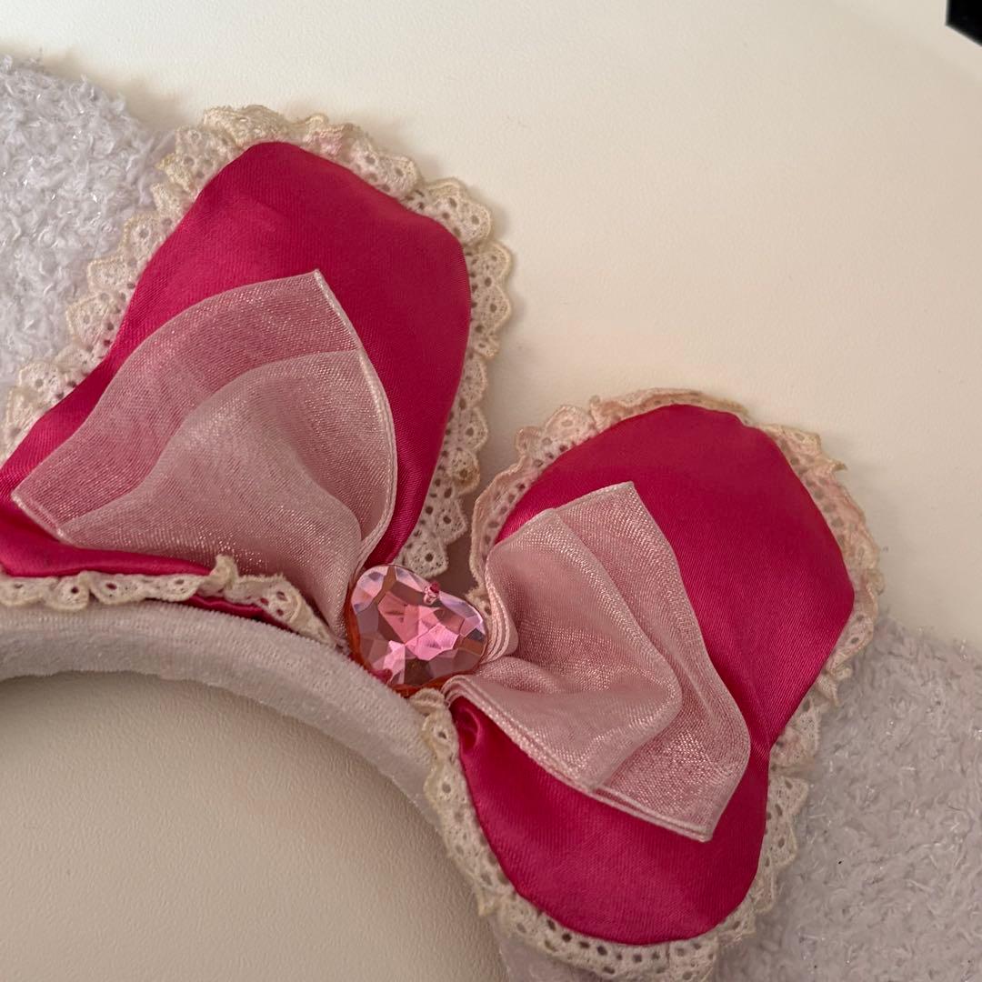 ミニーちゃん ファーイヤリング付 カチューシャ