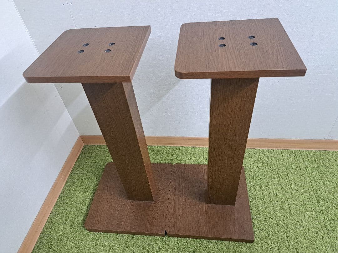 WAKATSUKI ワカツキ/スピーカースタンド/ペア 木目 高さ約63cm