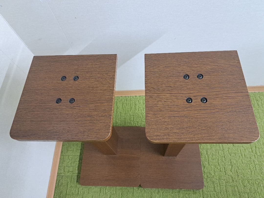 WAKATSUKI ワカツキ/スピーカースタンド/ペア 木目 高さ約63cm