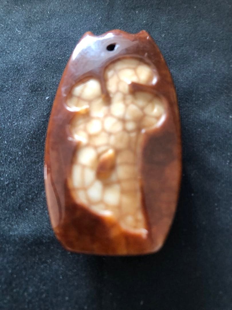 台湾天珠‼️西蔵老礦龍紋宝船元宝毘沙門天梵字天珠（巾着付）