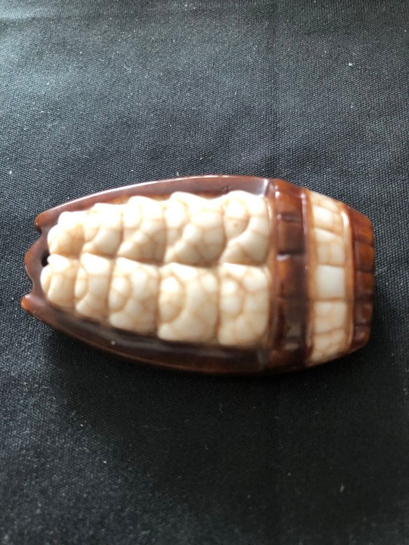 台湾天珠‼️西蔵老礦龍紋宝船元宝毘沙門天梵字天珠（巾着付）