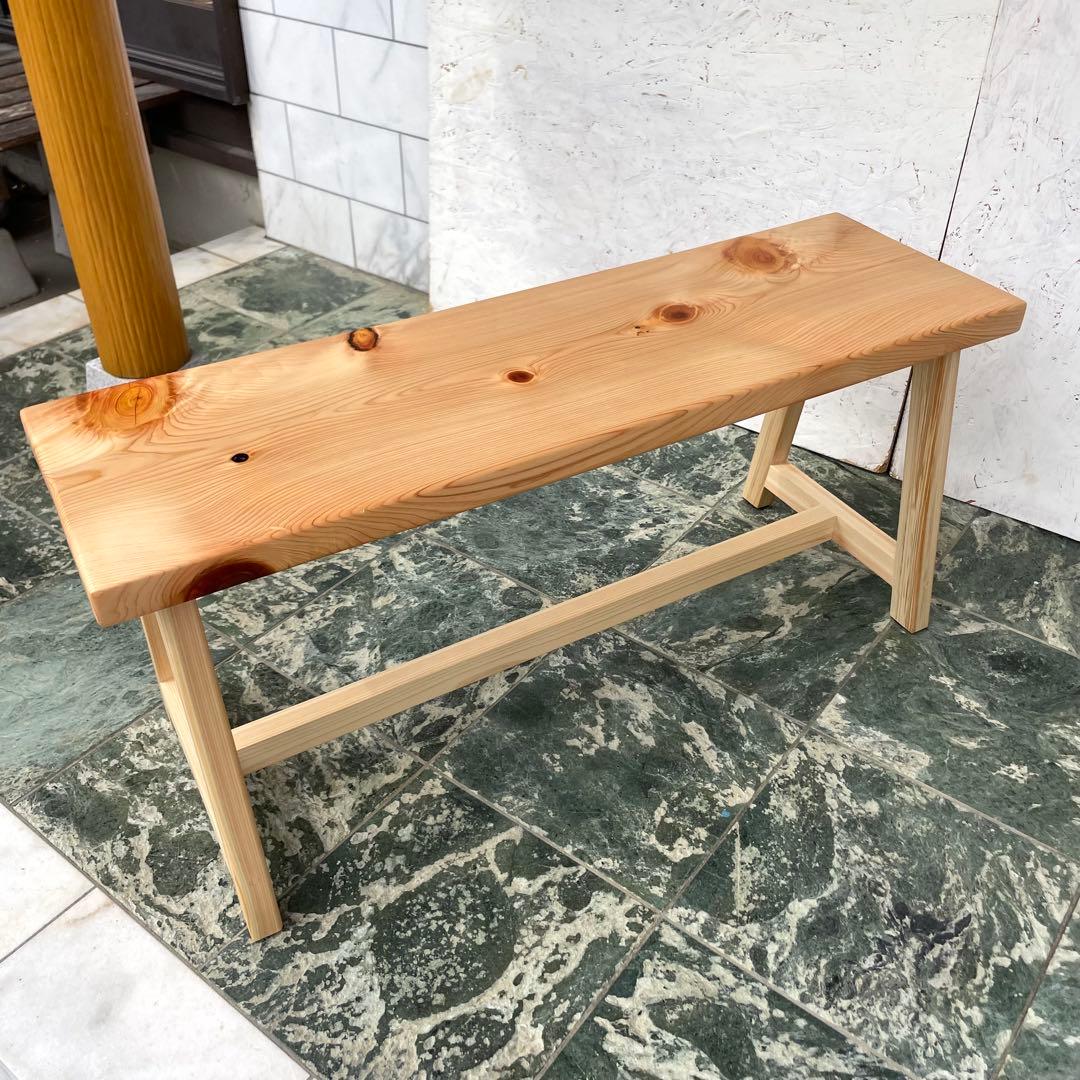 国産ひのき　ダイニングベンチ　木製ベンチ　スツール