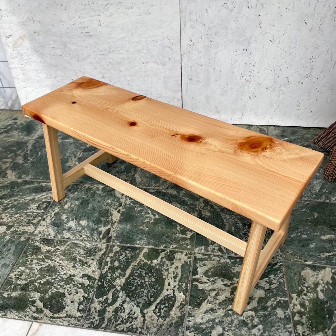 国産ひのき　ダイニングベンチ　木製ベンチ　スツール