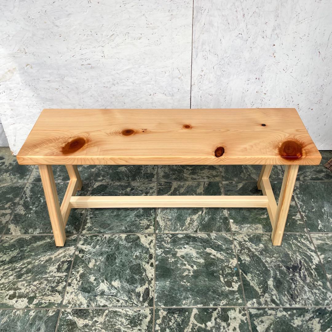 国産ひのき　ダイニングベンチ　木製ベンチ　スツール