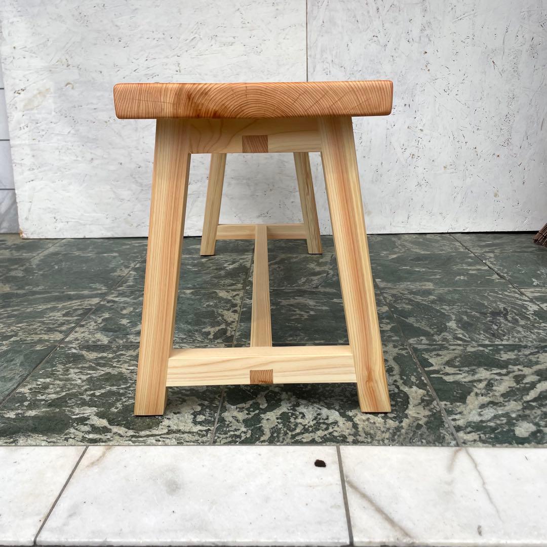 国産ひのき　ダイニングベンチ　木製ベンチ　スツール