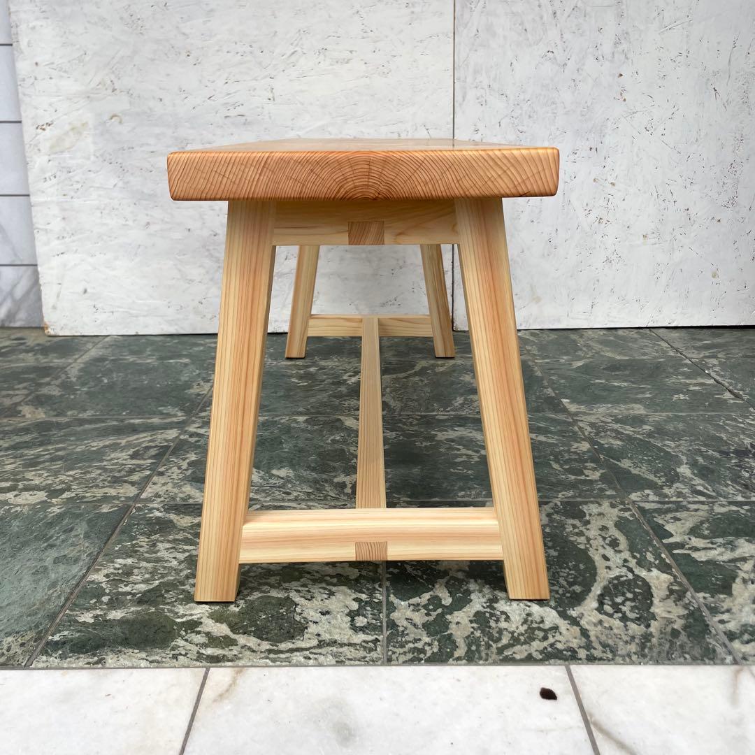 国産ひのき　ダイニングベンチ　木製ベンチ　スツール