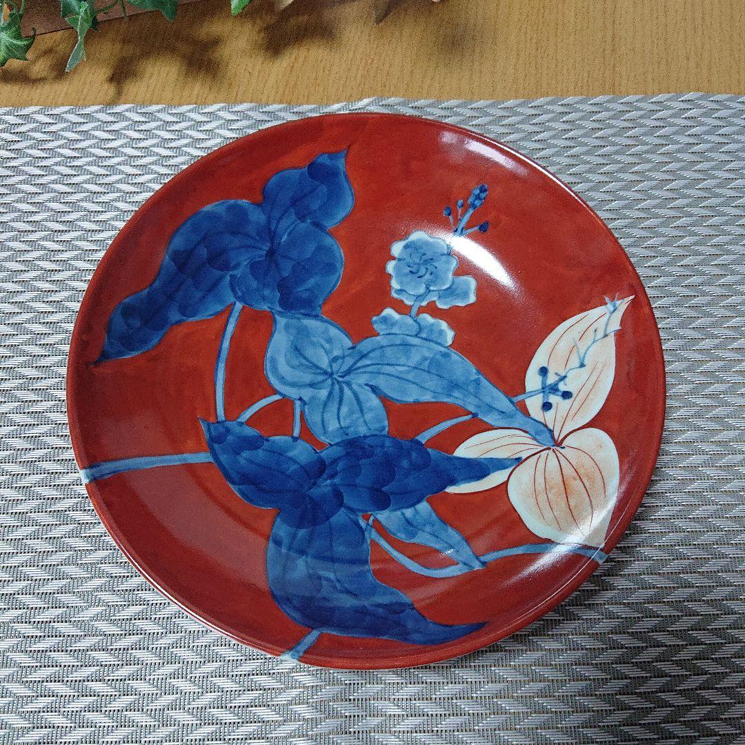 陶祥窯【古赤絵】中鉢、中皿、オモダカ？