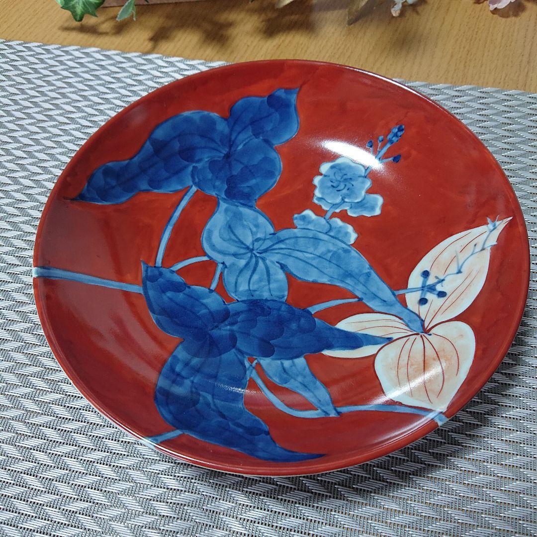 陶祥窯【古赤絵】中鉢、中皿、オモダカ？