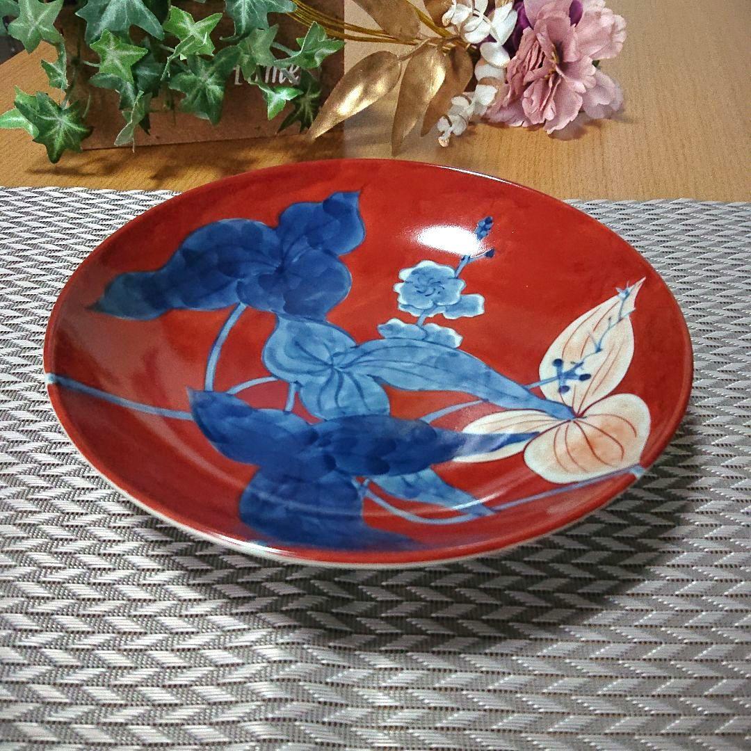 陶祥窯【古赤絵】中鉢、中皿、オモダカ？