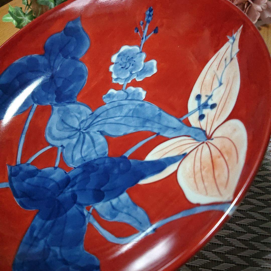 陶祥窯【古赤絵】中鉢、中皿、オモダカ？