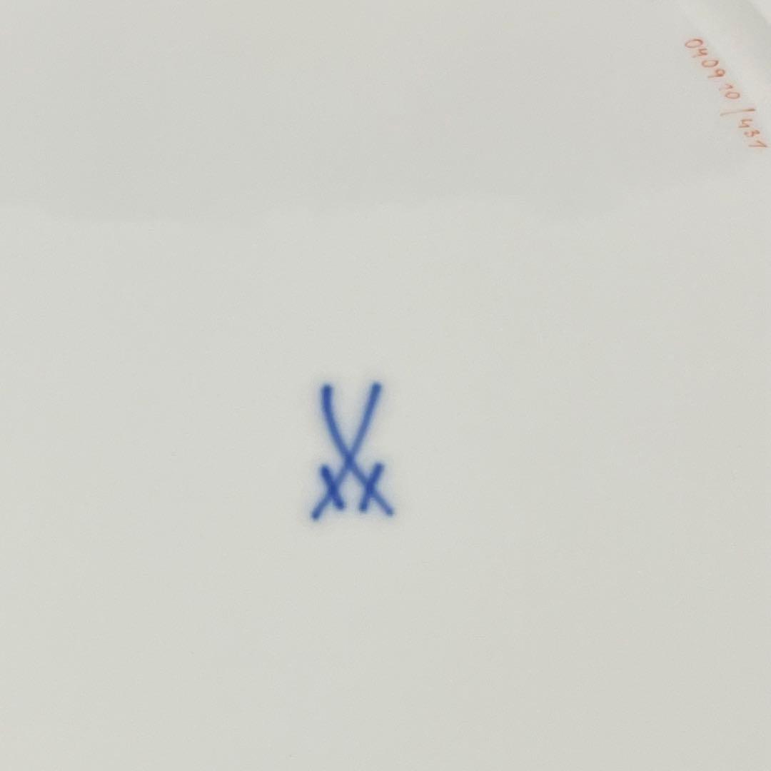 ・マイセン・忘れな草・陶板画・１８×１５・栞付き・箱入り・Meissen・