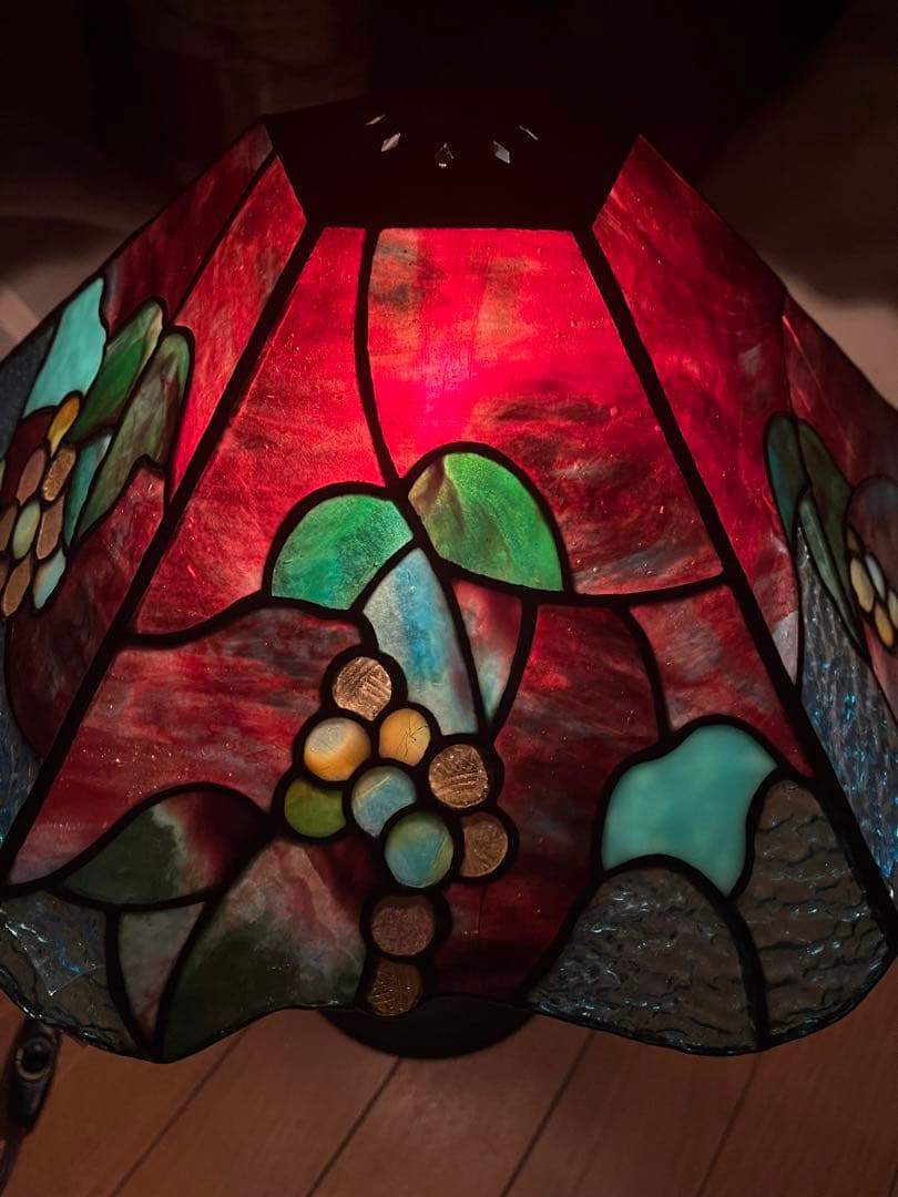 ステンドグラス ランプ スタンド 葡萄 シェードランプ ベース