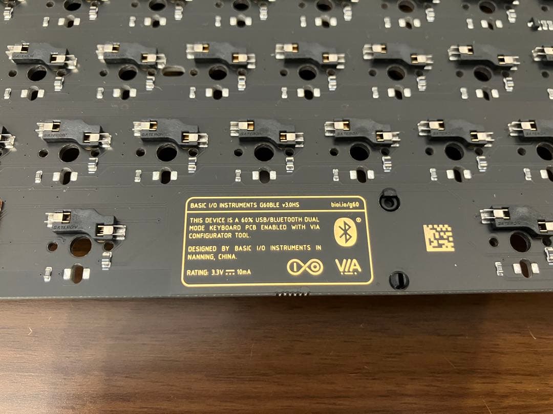キーボード BIOI G60BLE Rev3 PCB Hotswap Version