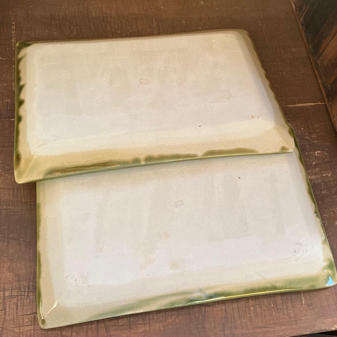 相馬焼　相馬半勝　馬　プレート　寿司　天ぷら　大皿　2枚セット