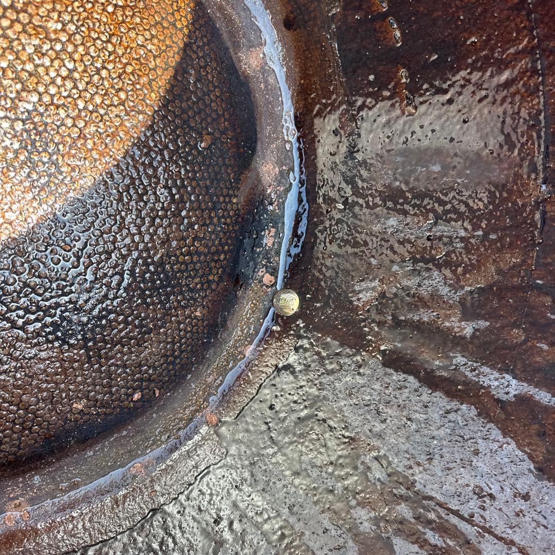 睡蓮鉢　96 特大　大型　メダカ　陶器　蓮　水鉢　甕　寺　庭園　古物　骨董　盆栽