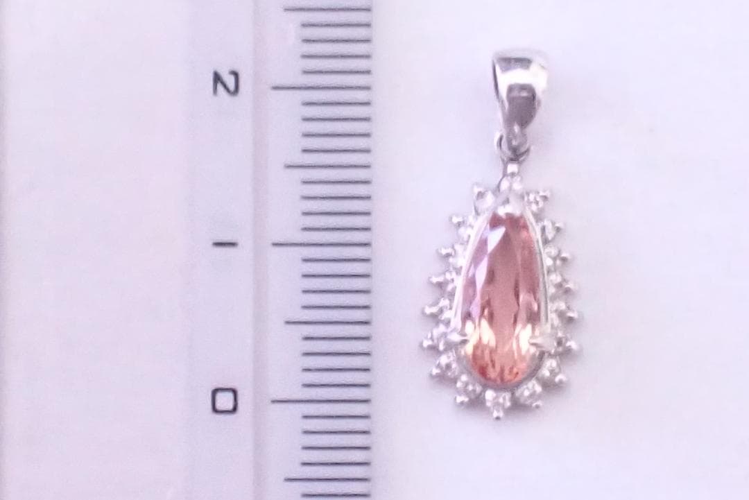 インペリアルトパーズ　ペンダントトップ　2.21ct　D0.31ct　Pt900