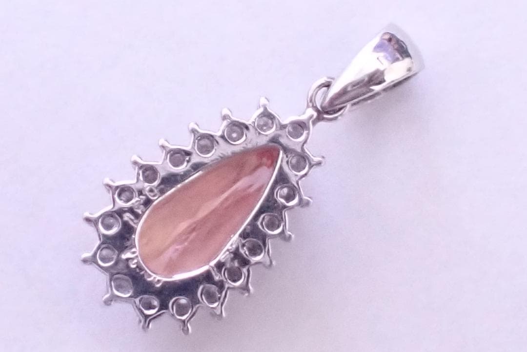 インペリアルトパーズ　ペンダントトップ　2.21ct　D0.31ct　Pt900