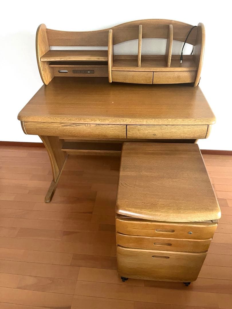 【お値下げ！！】学習机 天然木