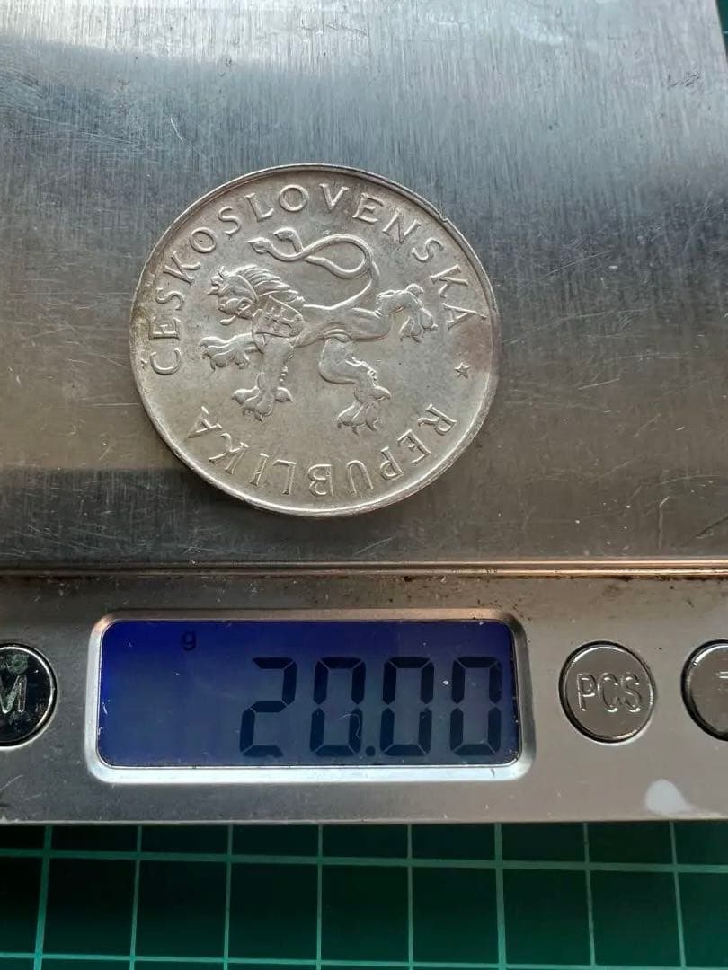 外国銀貨　チェコスロバキア50K銀貨