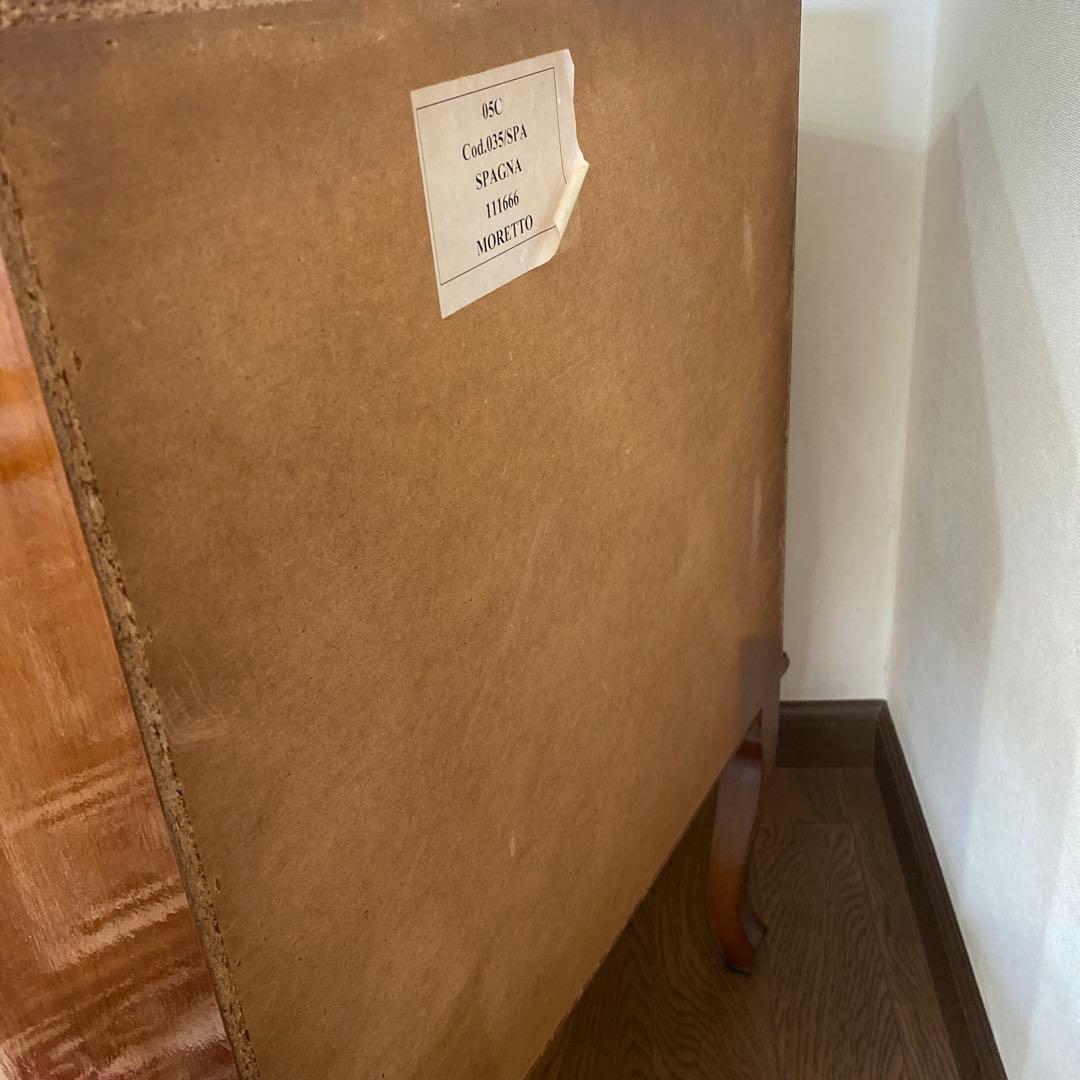 イタリア製 アンティーク ロココ調　象嵌細工 猫脚 3段チェスト　クラッシック