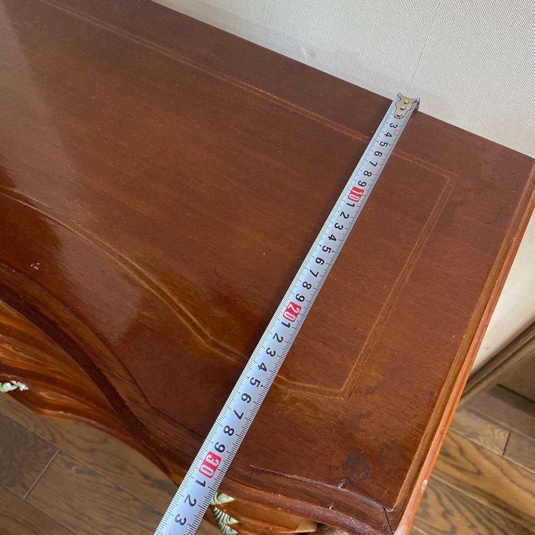 イタリア製 アンティーク ロココ調　象嵌細工 猫脚 3段チェスト　クラッシック