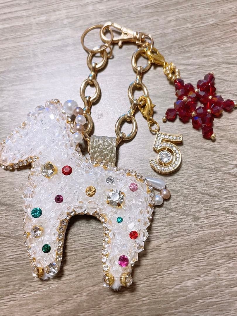 【パステルカラーシリーズ•ᴗ•✿BLUE】 お馬さん ハンドメイドバッグチャーム