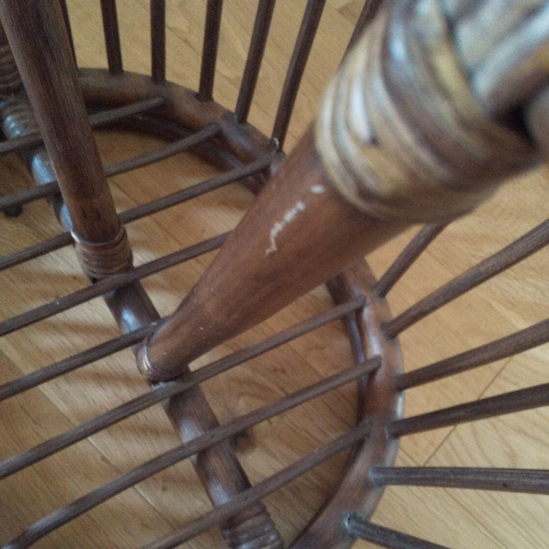 レア品❗️カーブが美しい！飴色ラタンマガジンラック❗️